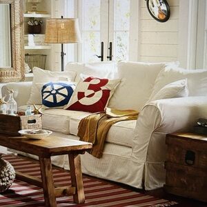 Slip cover for Pottery Barn Charleston Grand sofa in sand